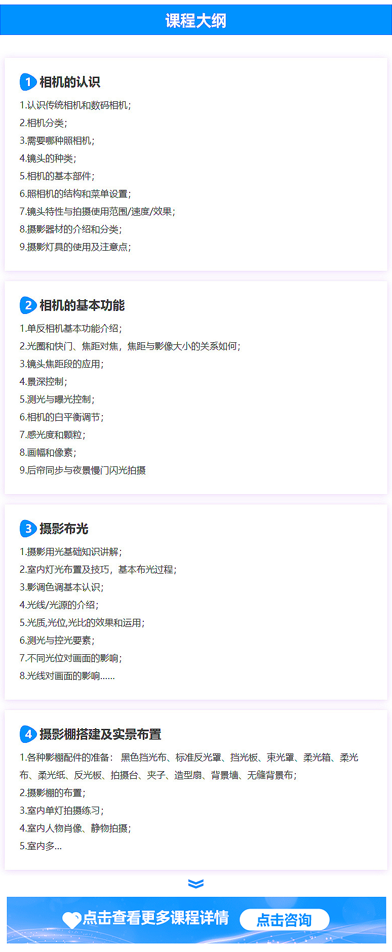 电商商业摄影培训班